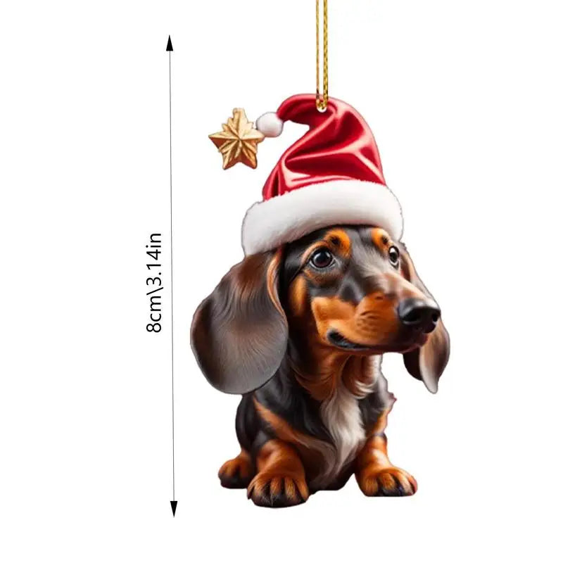 Christmas Tree Hanging Ornaments Dachshund Dog