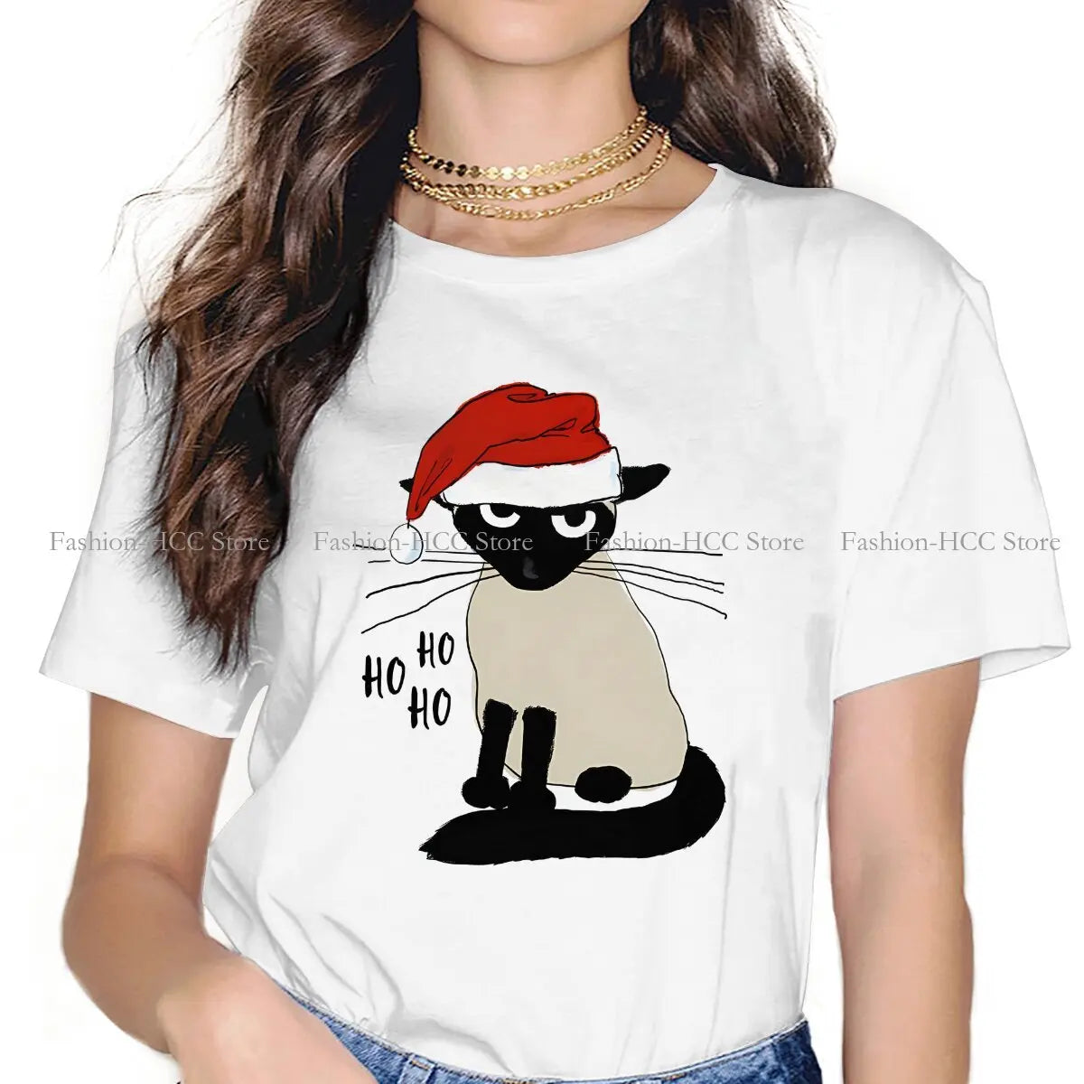 Santa Humorous Christmas Holiday Kitty