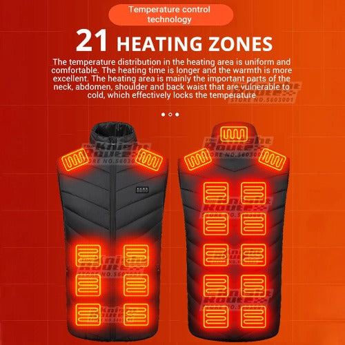 Heated Vest - Keeps you warm - Hunting - Fishing - Bluetooth - 3X-4X-5X-6X