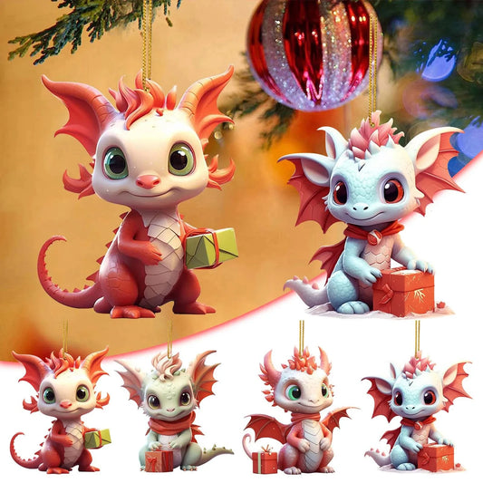 New 2D Acrylic Christmas Cute Dragon Baby