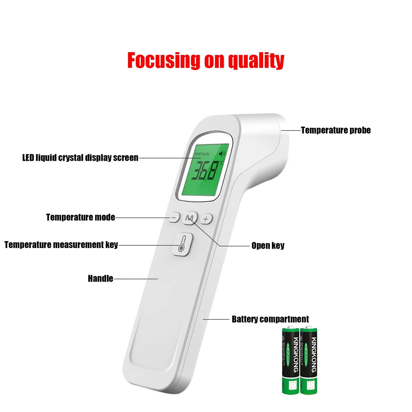 Digital Non Contact Infrared Thermometer LED Display